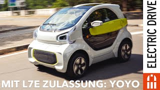 XEV YOYO L7E Elektrofahrzeug mit 80 kmh Höchstgeschwindigkeit und Wechselakku  Electric Drive News [upl. by Weinhardt632]