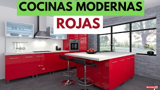 👉 31 DISEÑOS DE COCINAS ROJAS MODERNAS COMBINADAS 👈 [upl. by Ready315]