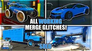 SOLO GTA 5 ALL WORKING CAR MERGE GLITCHES AFTER PATCH 169 F1BENNYS MERGE GLITCH GTA 5 ONLINE [upl. by Arron]