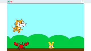 How to make a jumping Cat game in Scratch easy way [upl. by Ardehs]