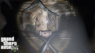 GTA 5  Exploring The Scary Abandoned Mineshaft [upl. by Ahsenre]