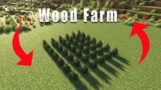 Best Manual Tree Farm  Minecraft Wood Farm [upl. by Cello]