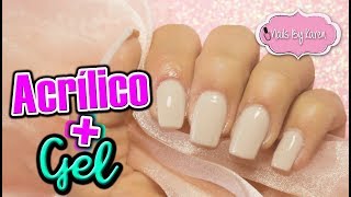 CÓMO APLICAR GEL sobre UÑAS ACRÍLICAS [upl. by Katzman]