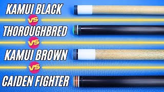 Kamui Black Vs Thoroughbred Vs Kamui Brown Vs Caiden Fighter Tip Comparison Review [upl. by Drawdesemaj]