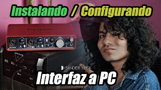 como CONECTAR INTERFAZ a PC  Tips Focusrite 2i4  Windows 10 [upl. by Wilton]