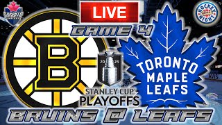 Boston Bruins vs Toronto Maple Leafs Game 4 LIVE Stream Game Audio  NHL Playoffs Streamcast amp Chat [upl. by Rexer]