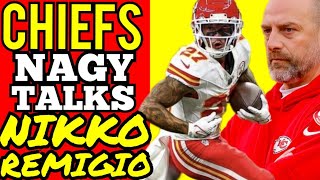 Matt Nagy on Nikko Remigio Kansas City Chiefs News Today [upl. by Novonod]