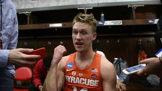 Syracuses Braedon Bayer after the Orange win over Michigan State [upl. by Ttocserp38]