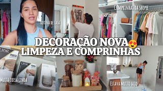 DECORAÇÃO NOVA 😍 LIMPEZA PESADA NA CASA comprinhas fofas ORGANIZAÇÃO DO CLOSET BANDEJA DOS SONHOS [upl. by Alix]