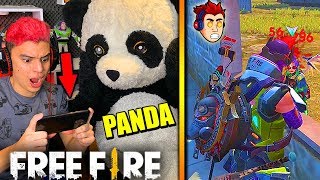 JUGANDO CON EL PANDA DE FREE FIRE EN LA VIDA REAL epico  TheHectorino [upl. by Imugem]