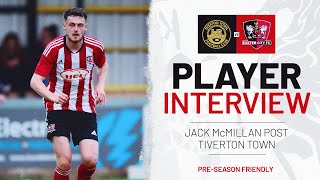 💬 Jack McMillan post Tiverton Town A  Exeter City Football Club [upl. by Linehan]