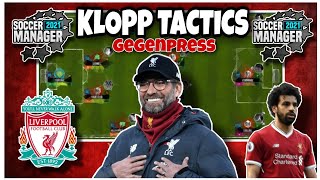 TACTICS USED BY JURGEN KLOPP AT LIVERPOOL ON SM21  GEGENPRESSING TACTICS  Soccer Manager 21 [upl. by Mathi928]