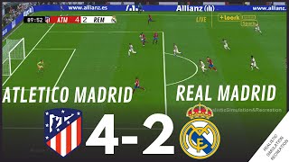 Atlético de Madrid vs Real Madrid 42 HIGHLIGHTS • Simulación amp Recreación de Video Juego [upl. by Yttiy]