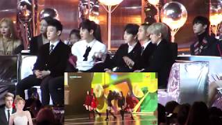 EXO reaction to Red Velvet Peekaboo amp Red Flavor 171202 [upl. by Riebling]