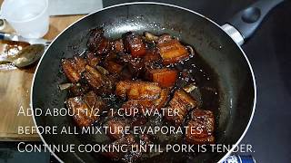 Adobong Baboy  Pork Adobo  Easy Filipino food Recipe [upl. by Aitrop]