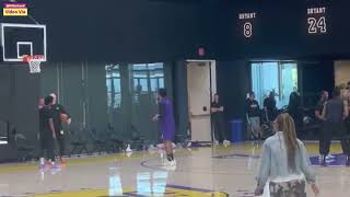 Lakers new addition Spencer Dinwiddie shooting shots in todays post practice [upl. by Tehcac965]