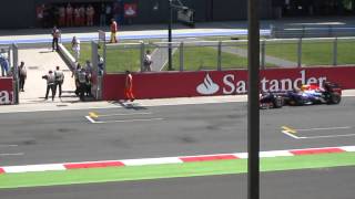 F1 2013 Silverstone  The Sebastian Vettel incident the BBC didnt want you to see  2 of 3 [upl. by Aneleairam901]