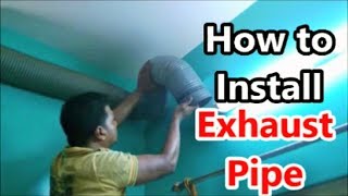 How to install Extra Flexible Exhaust Pipe to a Kitchen Chimney [upl. by Arret440]