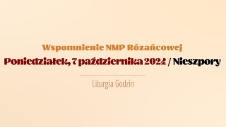 Nieszpory  7 października 2024  NMP Bolesnej [upl. by Suiremed]