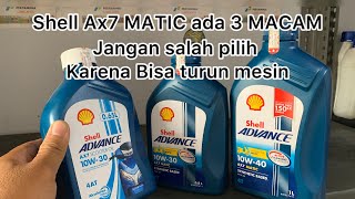 Review Shell ax7 MATIC oli terbaik untuk motor MATIC beat scoopy vario 125 pcx nmax AEROX vario 160 [upl. by Pearce994]