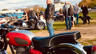 PATHFINDER CAFE Motorcycles THE SUN Always SHINES on TV and on a ROYAL ENFIELD at BLACKBUSHE Airport [upl. by Hubey]