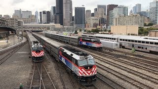 Railfanning Union Station Chicago IL During Rush Hour [upl. by Anirpas]