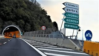 Autostrada A10  A26 svincolo Livorno  Genova  Ventimiglia [upl. by Hartmunn178]