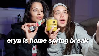 eryn is home for spring break  organizing my new beauty desk vlog [upl. by Amoihc]