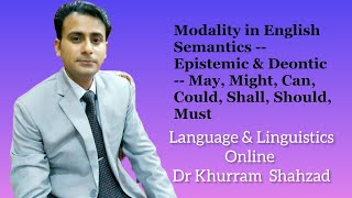 Modality in English Semantics  Epistemic amp Deontic  May Might Can Could Shall Should Must [upl. by Enylekcaj]