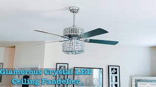 Home Improvement Series  Glamorous LED Ceiling “Fandelier”The Parrot Uncle F6215 [upl. by Earley]