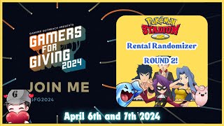 Gamers for Giving 2024 Day 1  Pokemon Stadium 2 Round 2 Rental Randomizer [upl. by Henleigh]