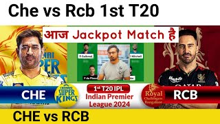 CHE vs RCB PredictionChennai vs Bangalore PredictionIPL team prediction [upl. by Cairns]