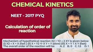 Mechanism of a hypothetical reaction X2  Y2 → 2XY is given belowi X2 → X  X fast NEET 2017 [upl. by Darryl]