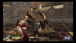 God Of War Valkyrie Boss vs Parry King  Fist Only [upl. by Eimmaj359]