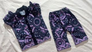 2 year Girl Shirt Trouser Design cutting and stitching trendy girl clothing [upl. by Pollyanna621]