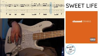 Frank Ocean Sweet Life  Bass Cover with Bass Tab [upl. by Suki]