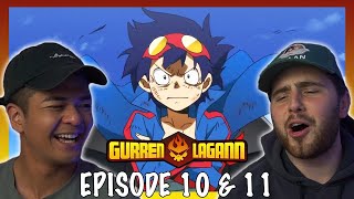 THIS IS SIMONS SHOW NOW  Gurren Lagann Episode 10  11 REACTION [upl. by Raquela472]