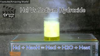 Sodium Hydroxide NaoH and Hydrochloric acid HCL reaction l Amazing Science Experiment [upl. by Dibbrun]