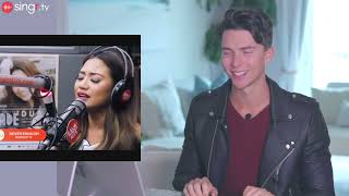 Justin Burke reacts to Morissette performs quotNever Enoughquot [upl. by Eilrak]