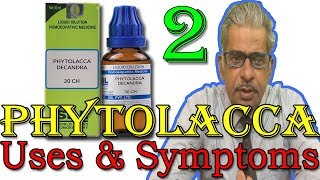 Phytolacca Decandra in Hindi Part 2  Uses amp Symptoms in Homeopathy by Dr P S Tiwari [upl. by Adnoel]