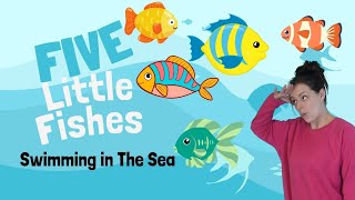 Five Little Fishies Swimming In The Sea  Happy Baby Song  Nursery Rhyme [upl. by Lledrac]