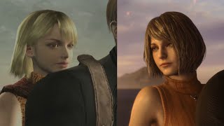 Resident Evil 4 Remake Ashley Flirting  quotOvertimequot Comparison [upl. by Kcirredal]