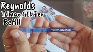 Reynolds Trimax Gel Pen Refill  Trimax Pen Refill  How to refill trimax Gel Pen [upl. by Gilus309]