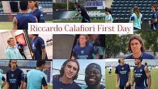 Riccardo Calafiori First Day at Arsenal  Training amp bounding arsenal trending football sports [upl. by Eenattirb18]