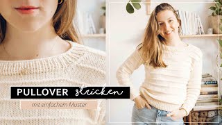 Sehr einfachen Pullover stricken  Strickanleitung für Beginner [upl. by Suivatra214]