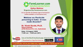 Pesticide Poisoning in India A man made disaster by Dr Vivek Savde [upl. by Vernier]