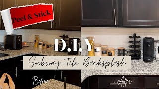 DIY Peel and Stick Backsplash [upl. by Ydospahr]