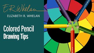 Colored Pencil Drawing Tips  artist Elizabeth R Whelan [upl. by Llerrud]