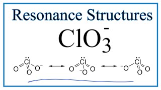 Resonance Structures for ClO3  Chlorate ion [upl. by Oludoet923]