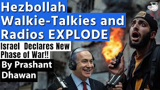 Hezbollah WalkieTalkies and Radios EXPLODE after Pagers  Israel Declares New Phase of War [upl. by Jp948]